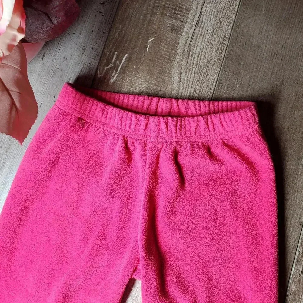 Carter's Size 18m Baby Toddler Girl Pink Barbiecore Fleece Pants NWOT